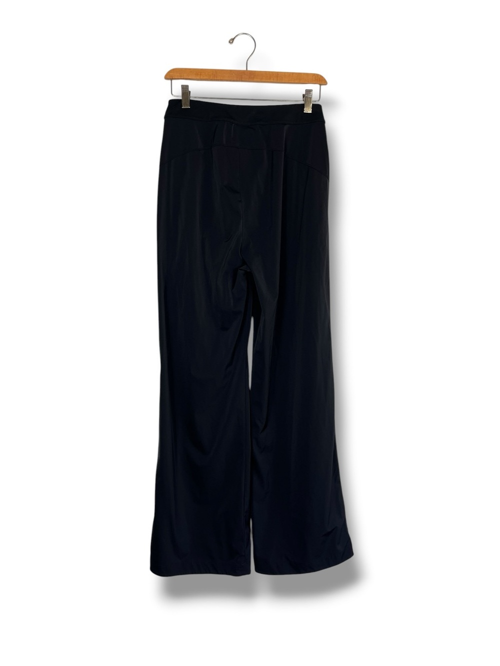 Nike Bliss Wide Leg Pleated Trouser Dri-Fit Black Small Stretch Gummy Logo - Picture 15 of 16
